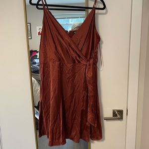 Express Rust Mini Dress with ties - excellent condition!
